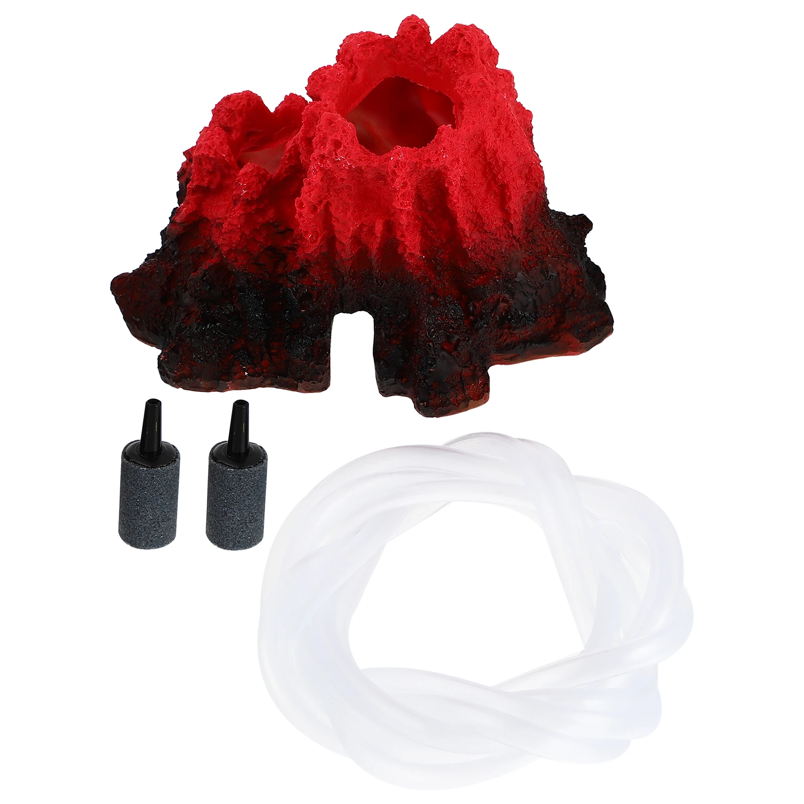 

1 set Artificial Volcano Fake Rockery Ornament Aquarium Fish Tank Decor Supply For Small Lightweight Safe Play Hide Fish Plants