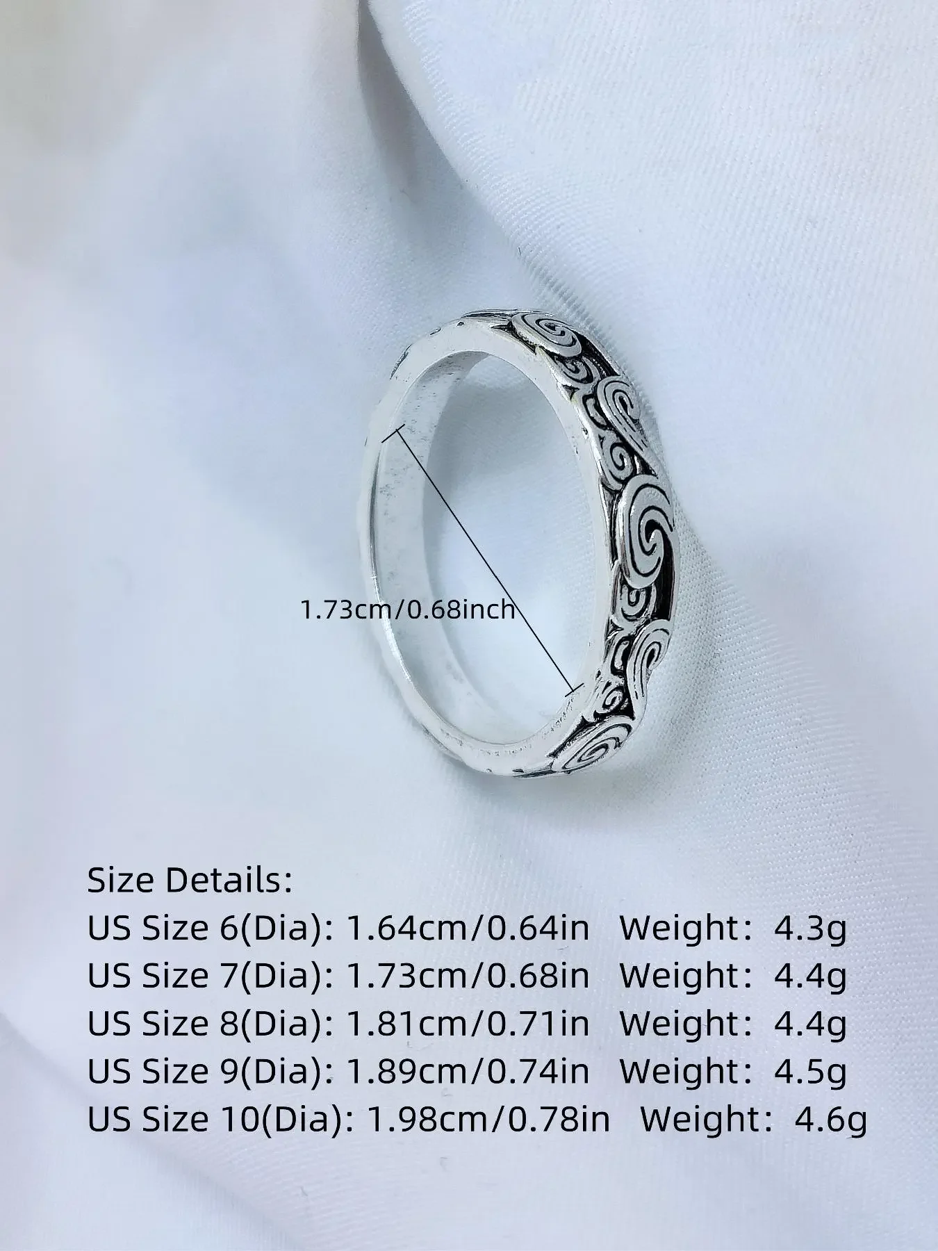 Vintage Embossed Cuff Ring,  Stitching Retro Trend Couple Ring, Stackable Rings, Elegant Casual Ring, Fashion Accessories for Men & Women, Vintage Rings Jewelry