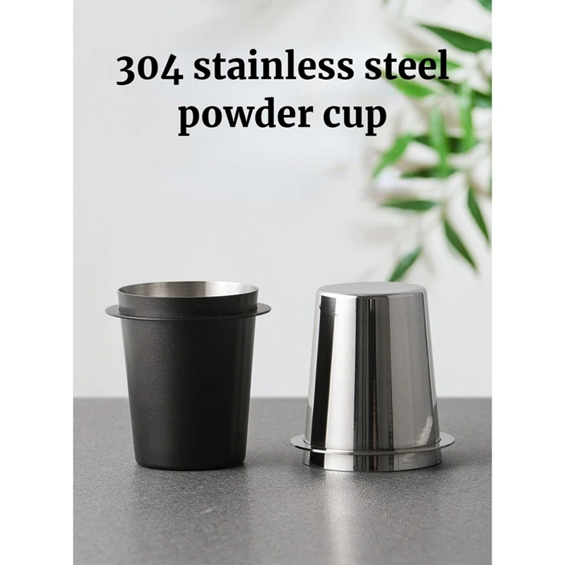 58Mm Coffee Dosing Cup Stainless Steel Coffee Cup Transport Cup Stainless Steel Universal Powder Collector Durable