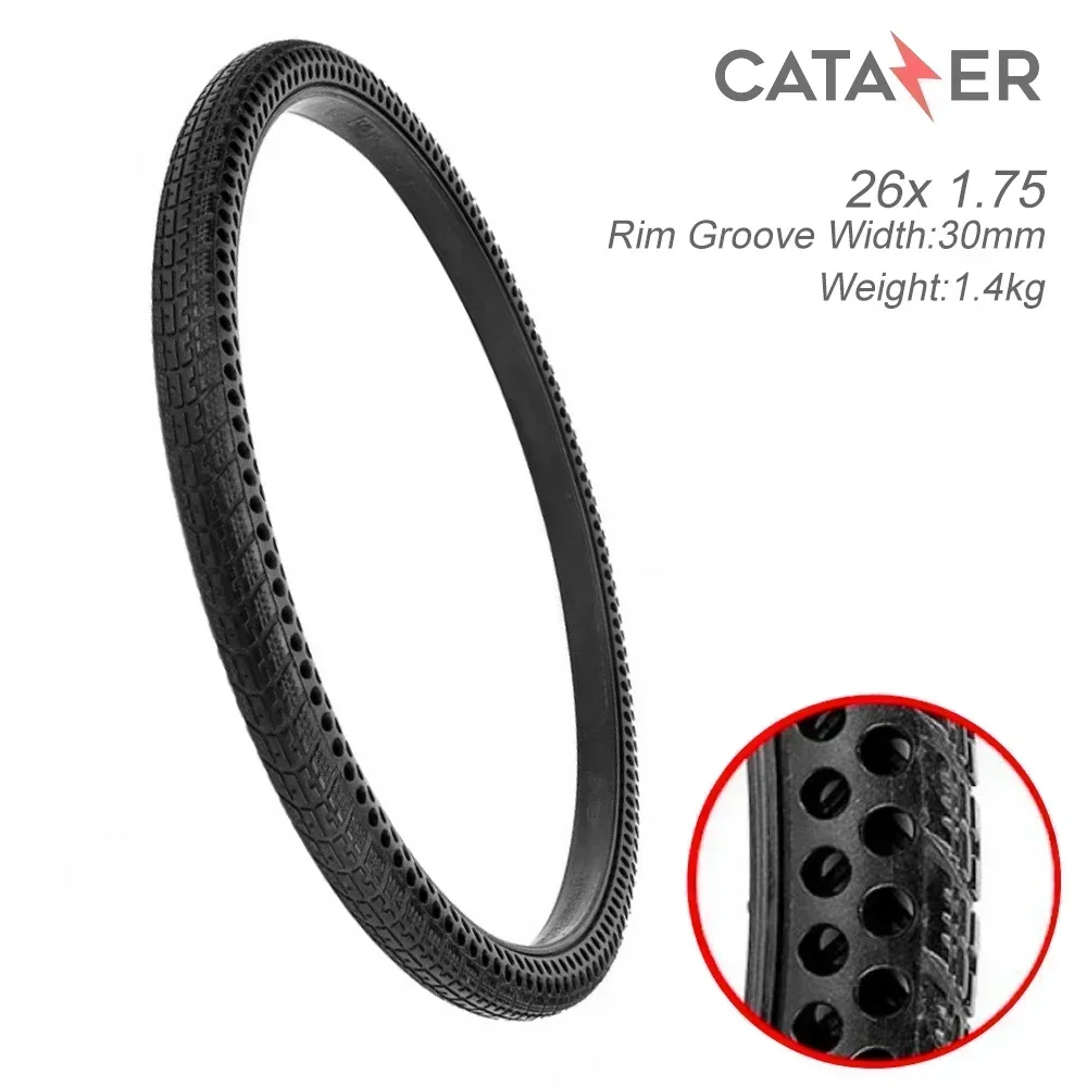 

26*1.75/ 1.5 Bicycle Solid Tire Non-pneumatic Airless Non InflationTire No Tube 26 X 1.75/1.5 Bike Tire 26inch