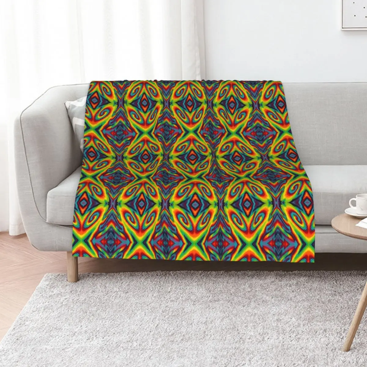 Psychedelic Lava Drip Throw Blanket Fashion Sofas Vintage Kid'S Retros For Decorative Sofa Custom Blankets