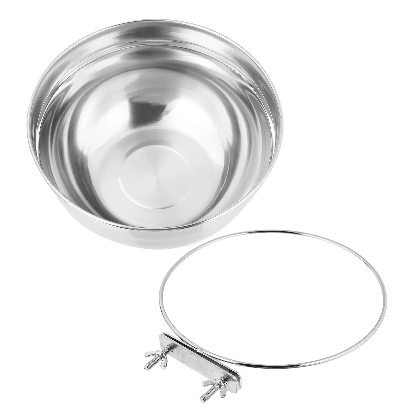 

Stainless Steel Pet Bowl Dog Bowls Water Accessories Cage Crate Hanging Food Feeder Large Capacity Removable Easy