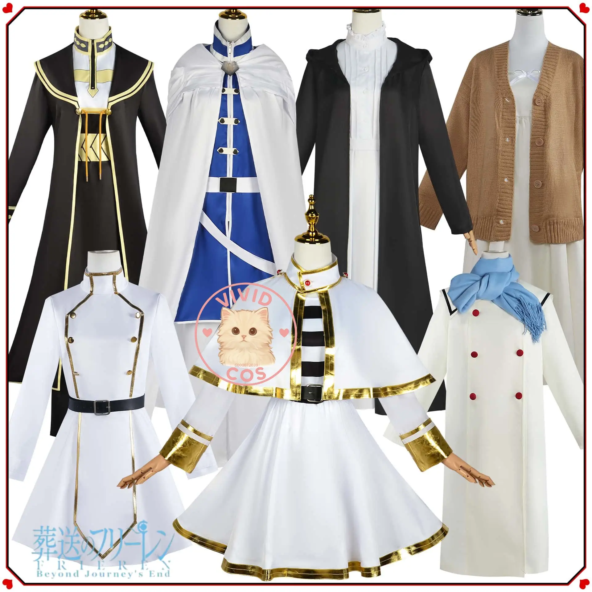 

Frieren: Beyond Journey's End Cosplay Costume Popular Anime Frieren Role Playing Clothes Wig for Women Adult Comic Con Party