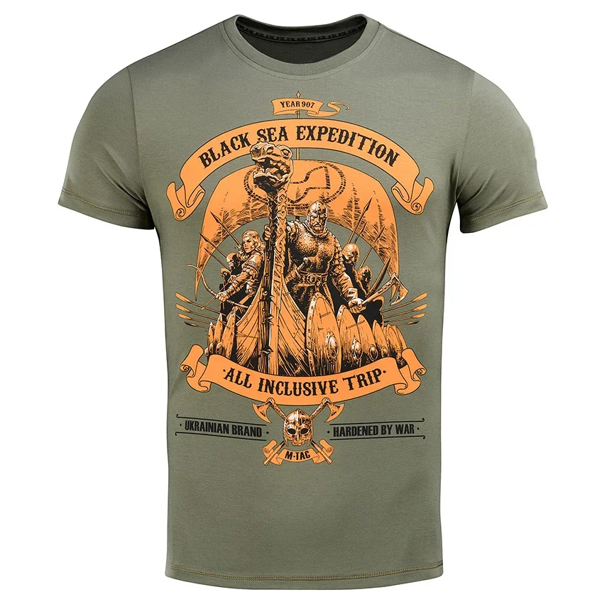 Black Sea Expedition Nordic Warriors Dragon Boat T-Shirt 100% Cotton O-Neck Short Sleeve Summer Casual Mens T-shirt Size S-3XL