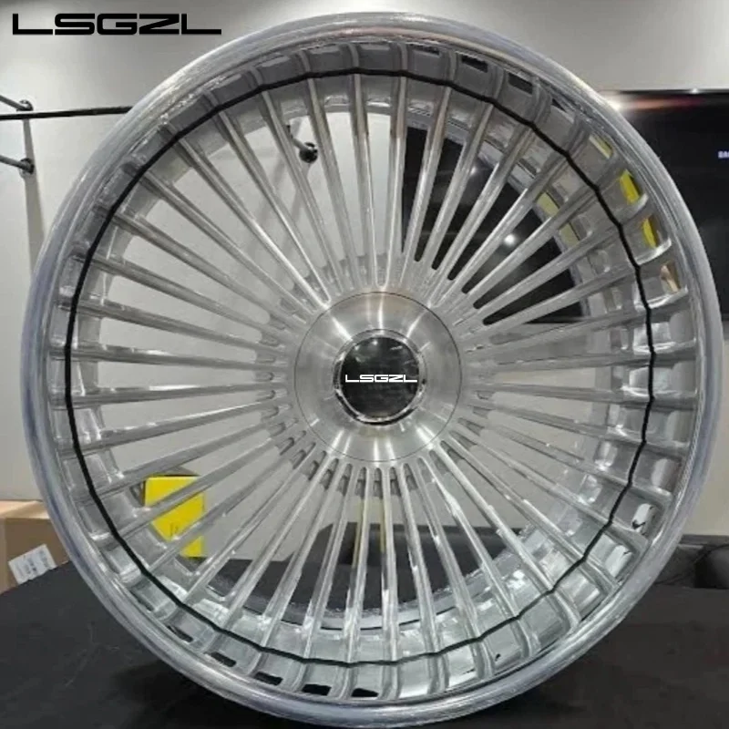 1pcs Forged 2-piece Custom Polished 5x114.3 5x130 5x120 For Mercedes C8 Ferrari Alloy Deep Lip 16-26 Inch Luxury Car Wheel Rims