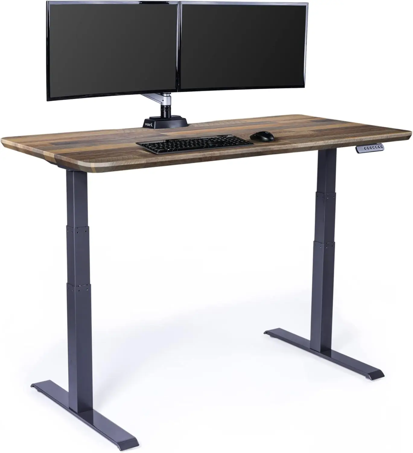 Vari Electric Standing Desk - 60X30 Varidesk, Adjustable Height Stand Up Desk - Dual Motor With Memory Presets, Stable T-Style