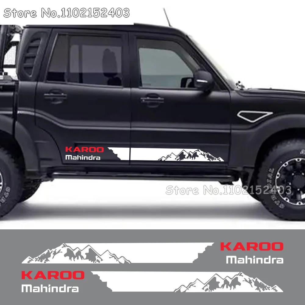 Door Side Sticker For Mahindra Karoo S6 S10 S11 DC Truck Graphics Mountain Style Decals Vinyl Cover Auto DIY Accessories