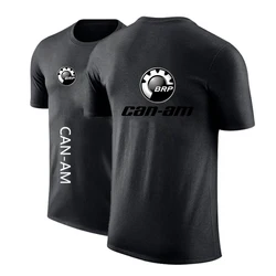 CAN-AM BRP 2022 Men's New Round Neck Cotton Casual Solid Color Short Sleeve Print Breathable Tee Summer High Quality T Shirt Top