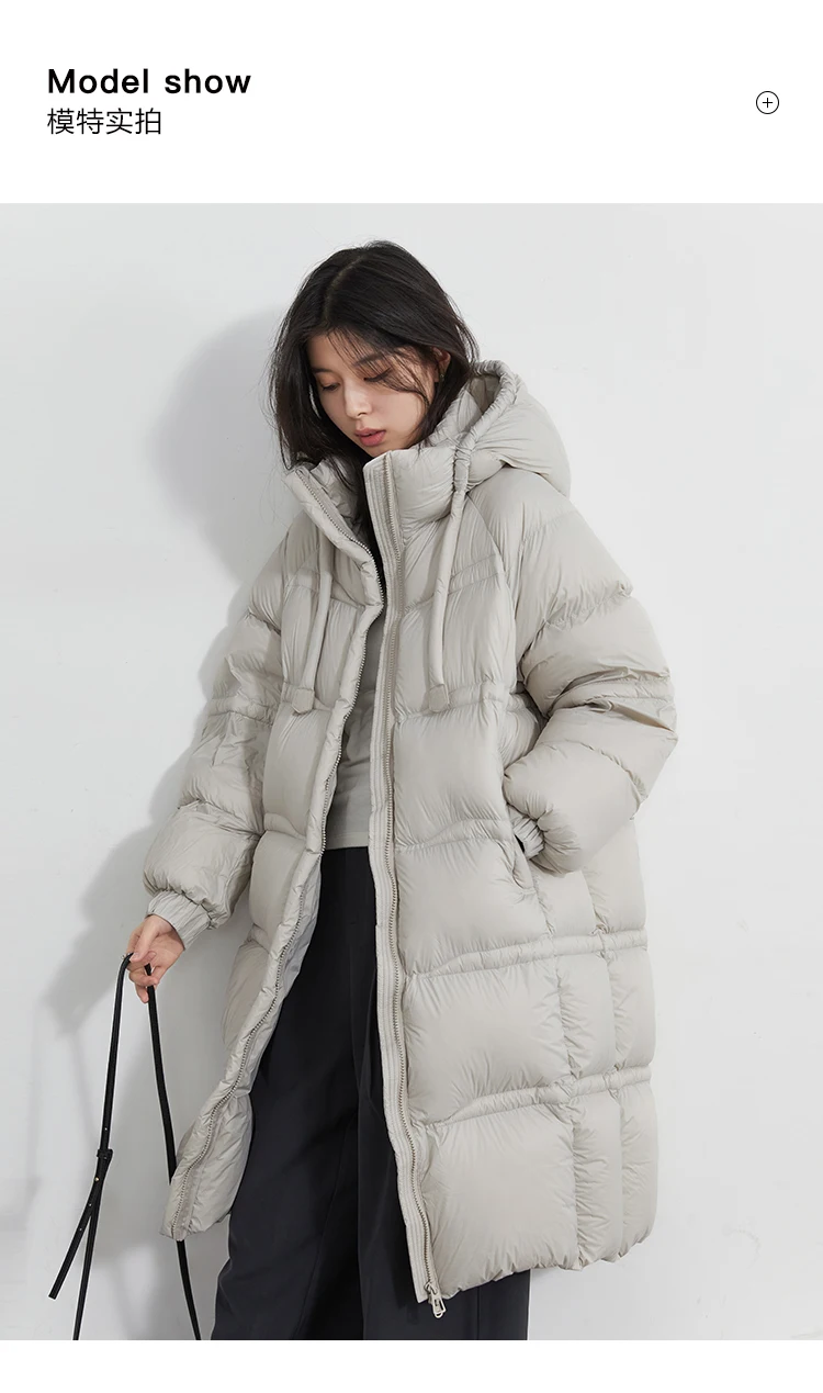 CHIC VEN Women Long Down Coats Solid Loose Casual 95 White Duck Down Jacket Thick Warm Female Outerwear Autumn Winter 2025