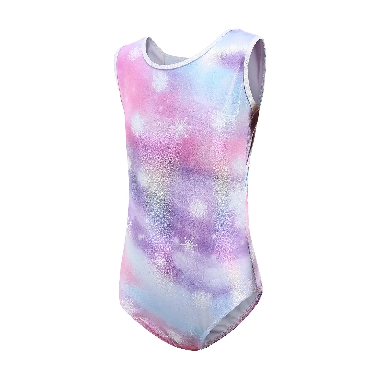Girls Gymnastics Leotards Soft Elastic Colorful Sleeveless Dance Bodysuit for Kids Ballet Practice Stage Performance Athletic
