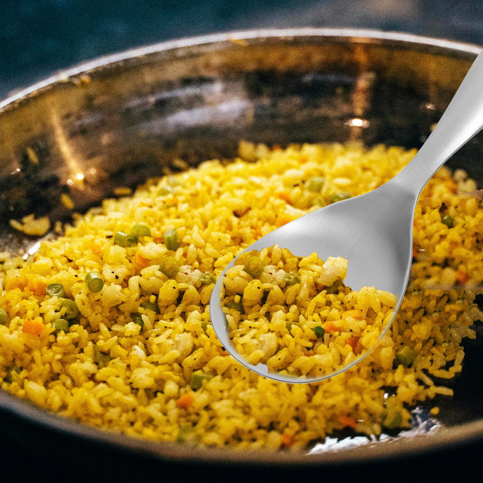 

2Pcs Stainless Steel Rice Spoons Large Non-Stick Scoops Kitchen Cooking Supplies Heat Insulation Rice Paddles