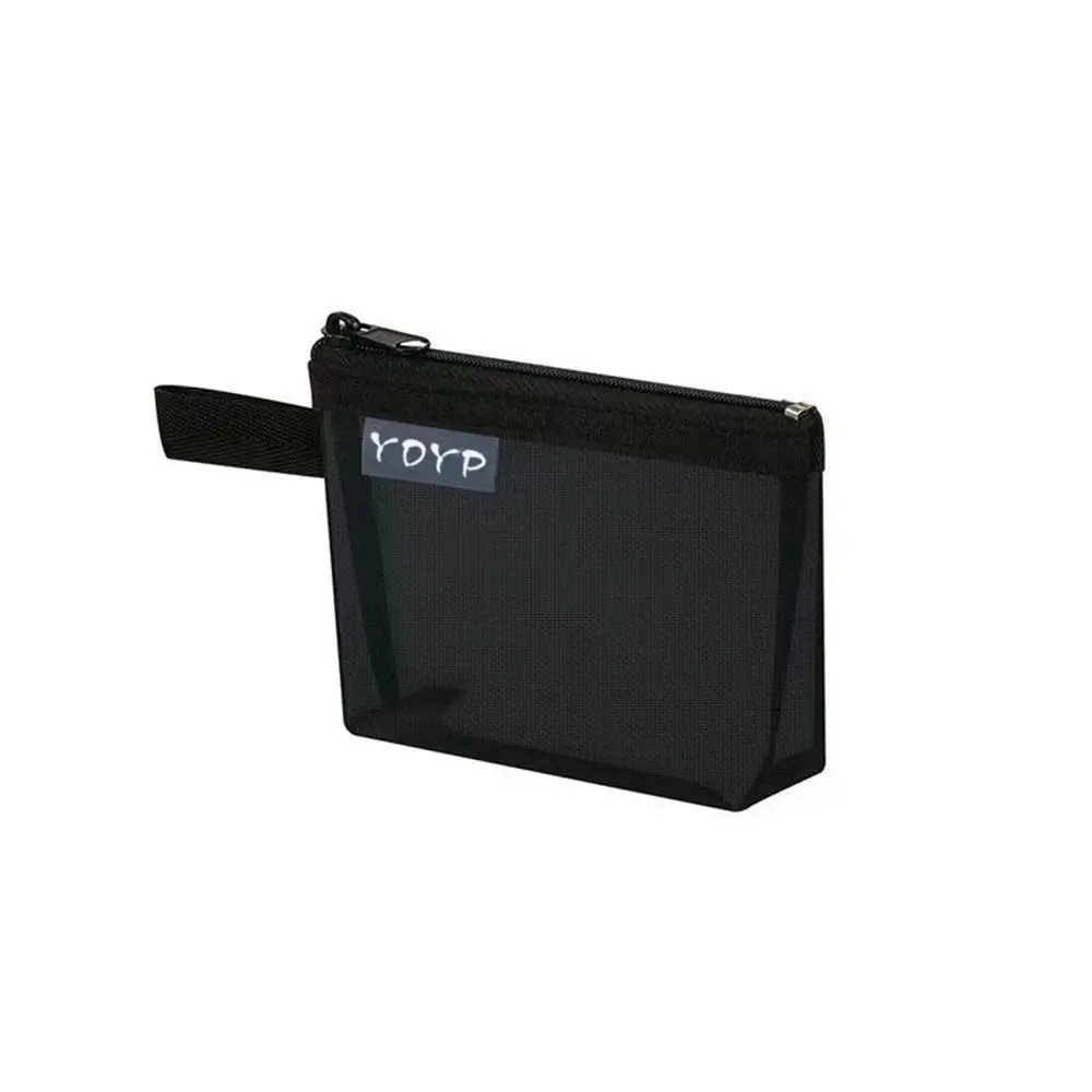 

ID Credit Card Holder Mesh Storage Bag Zipper Pouch Transparent File Bag Small Coin Purse Travel Organizer Small Wallet