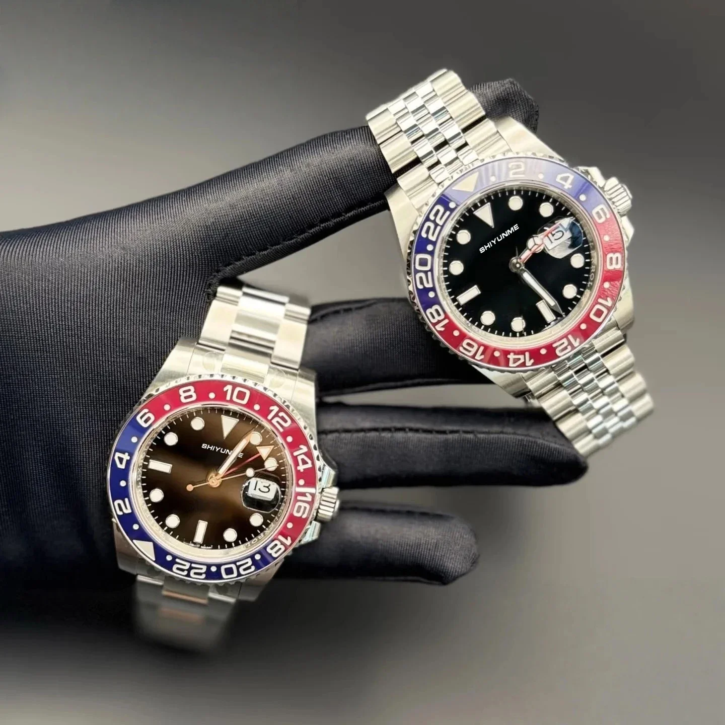 A333 Shop الغواصة الأخضر/الأسود السيراميك الصلب الحركة اليابانية ساعة ميكانيكية للرجال يخت 904L