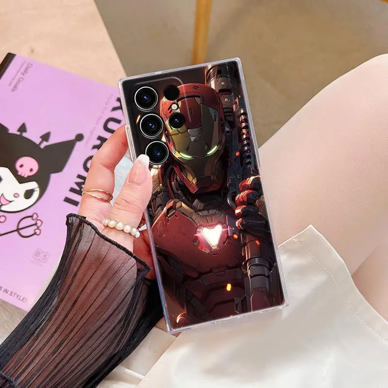 حافظة لهاتف سامسونج جالاكسي S25 S24 S23 Ultra S20 S21 FE S22 Plus A56 A55 A36 A26 5G من Marvels Ironman
