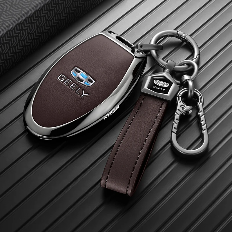 Car Key Cover For Geely Emgrand 2027 Key Fob Case Zinc Alloy Shockproof Monjaro Plus Preface L90 Preface L Plus Car Accessories