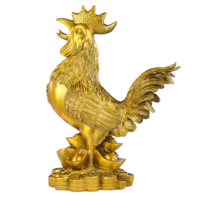 , Chinese Zodiac, Golden , Money Coin, Copper Rooster Home Decorative Craft, Direct Sale From
