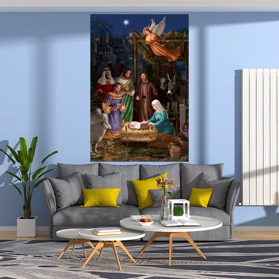 

Рождественский гобелен XxDeco, украшение на стену с изображением сцены Рождества, Иисуса ангела, Пасхи, подвесные ковры для спальни или дома