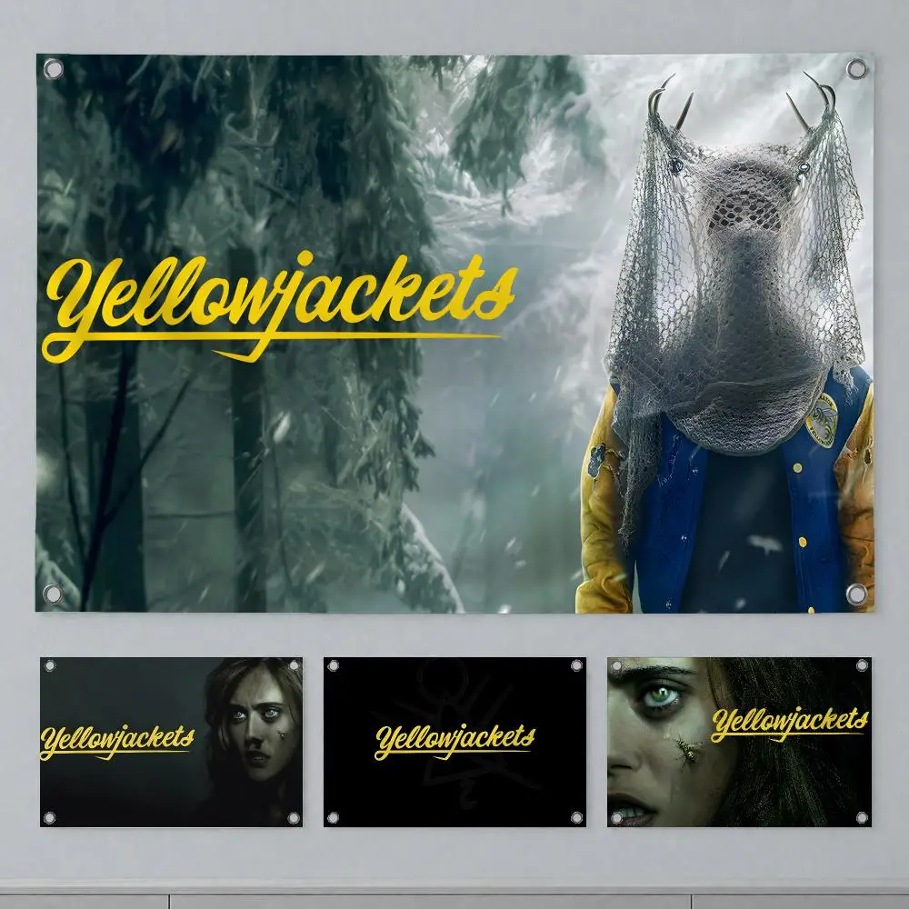 Dark TV Series Yellowjackets Flags Wall Hanging Banner Indoor Outdoor Party Home Wall Decor Backdrop