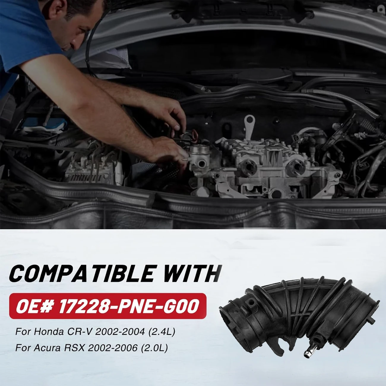 

17228-PNE-G00 17228PNEG00 Air Intake Hose for Honda CR-V 2002-2004 2.4L for Acura RSX 2002-2006 2.0L Air Cleaner Tube Duct Pipe