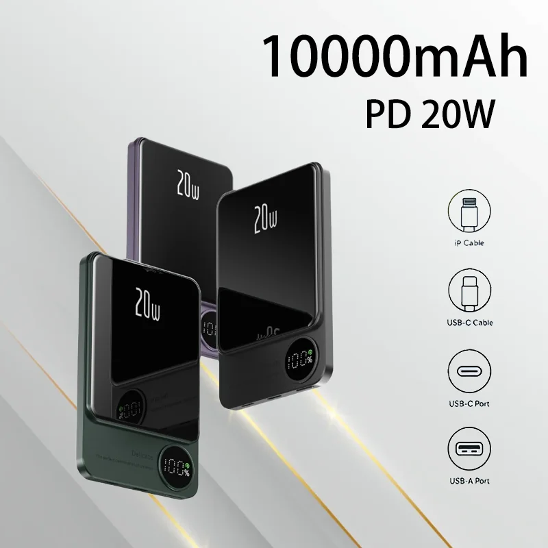 

Магнитный беспроводной повербанк 10000 мАч, ультратонкий, портативный, с быстрой зарядкой, с креплением на заднюю панель, для экстренного использования с мобильным телефоном