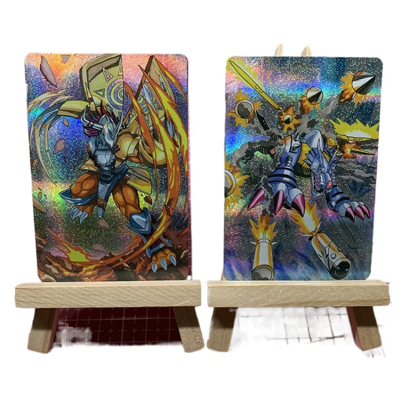 Digimon Adventure Anime Surrounding Ultimate Digimon Greymon Refractive Flashing Card for Children and Boys Toy Birthday Gift