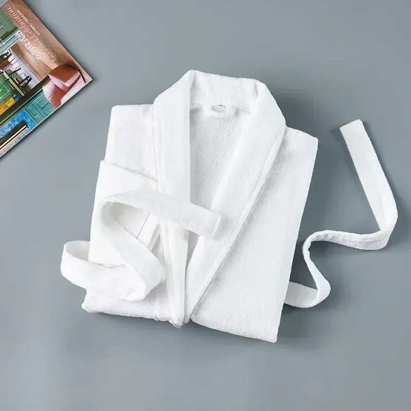Bathrobe Absorbent Waffle Lightweight Robe Bath Thick Men 100% Gown Cotton Long Towel Terry Sleepwear Women Dressing