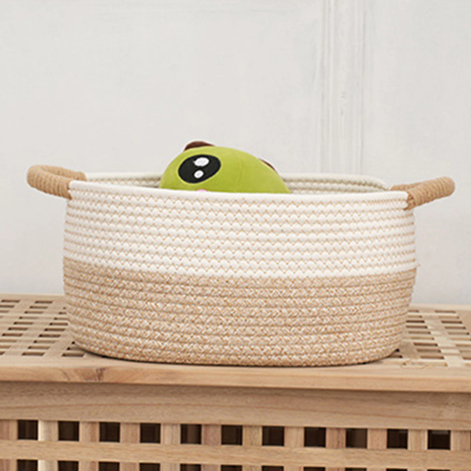 Rope Woven Baskets for Organizing Storage Basket Basket Portable Gift Basket Empty for Bathroom Home Nursery Desktop Books