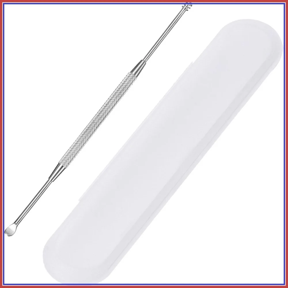

304 Stainless Steel Ear Pick with Storage Box, Safe Earwax Remover Tool, Portable Ear Cleaner for Family