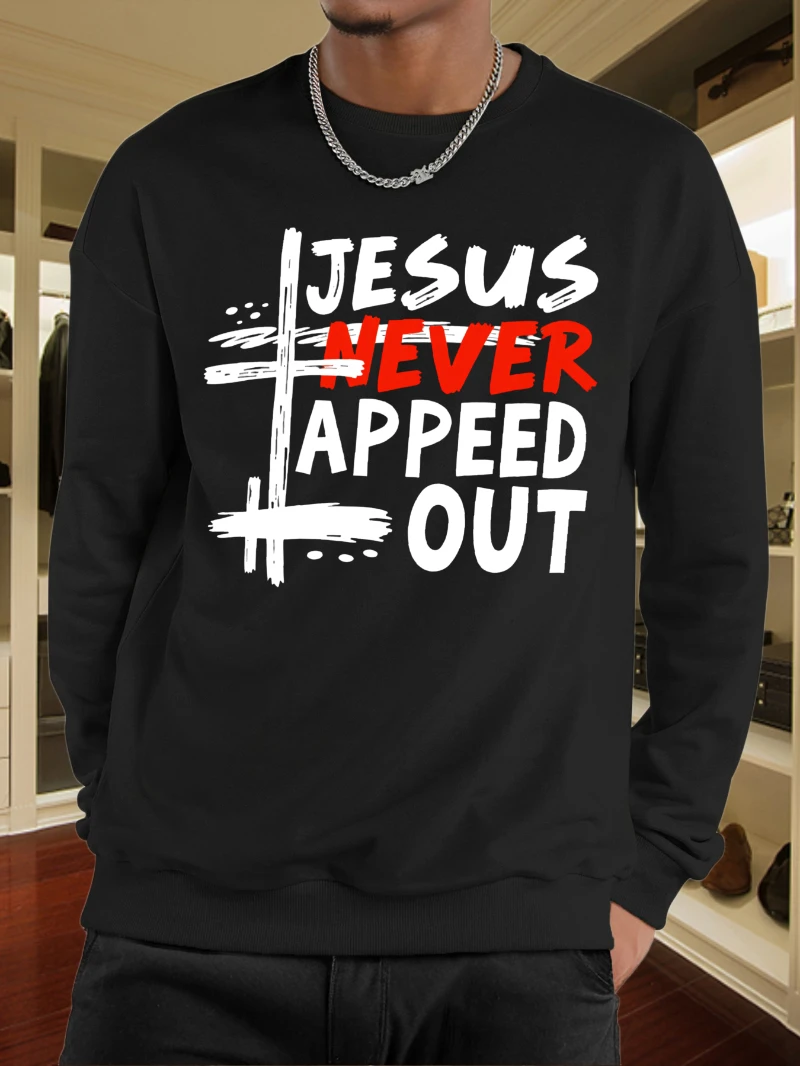 

Мужская массивная толстовка Christian Faith Never Failed, осень-зима 2025 года, толстовка с круглым вырезом для мужчин и женщин, топ