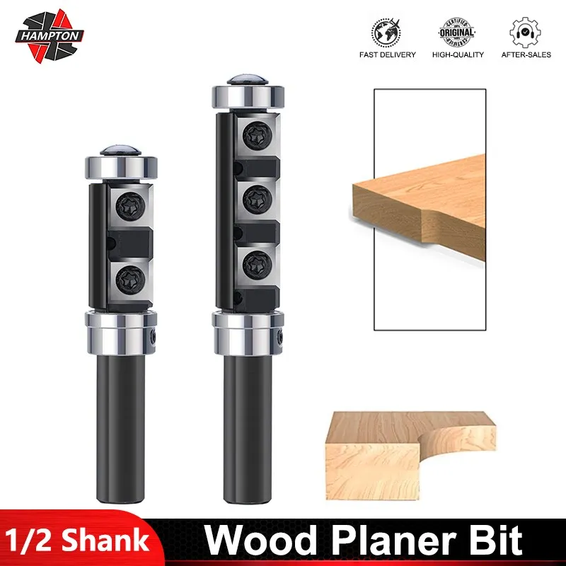 1/2 Shank Wood Planer Bit for Woodworking Tools with Carbide Insert Trimming Slotting Tools End Mill