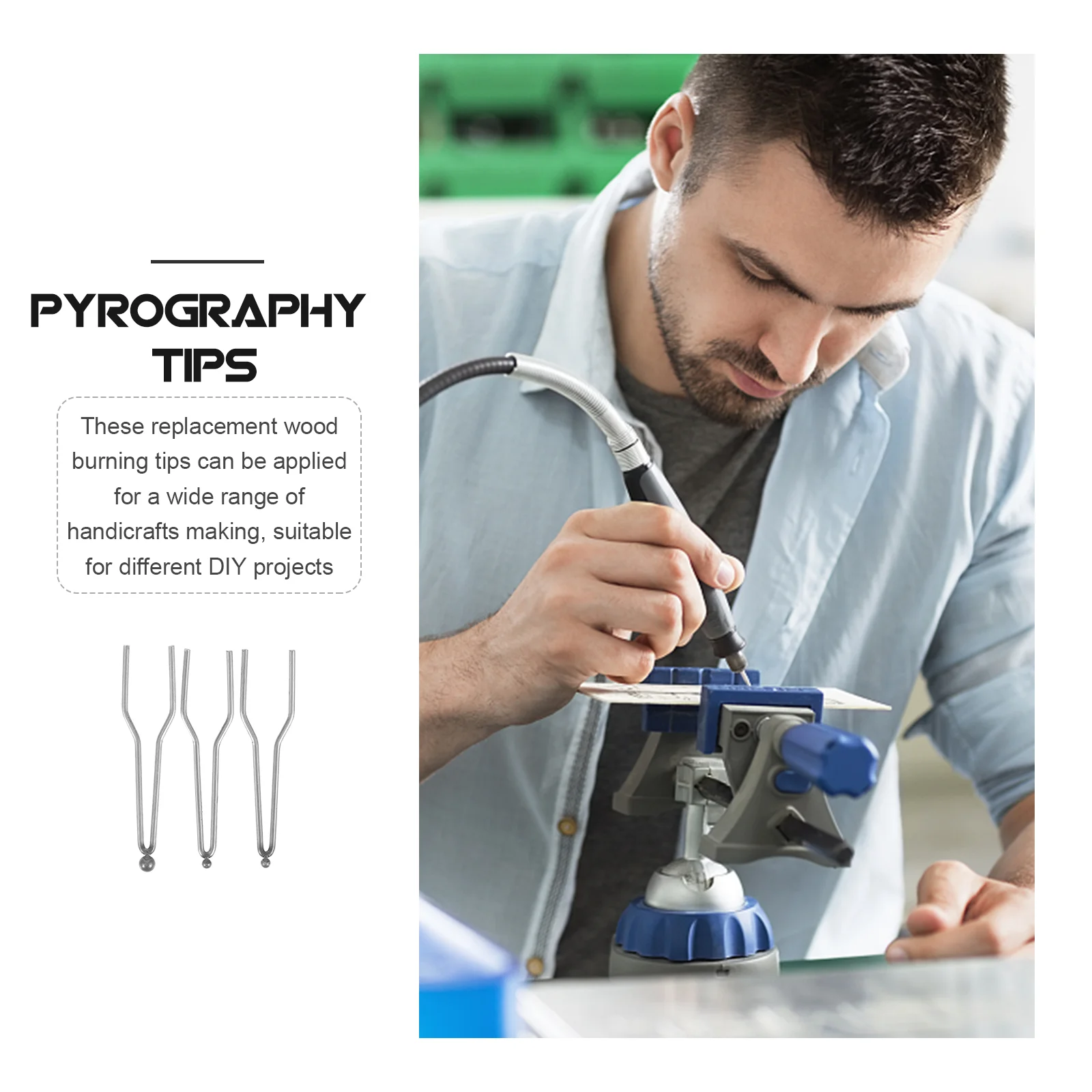 3 pezzi punta per penna pirografica punte per strumenti per bruciare il legno kit bruciatore a filo sostituzione pirografia la suite