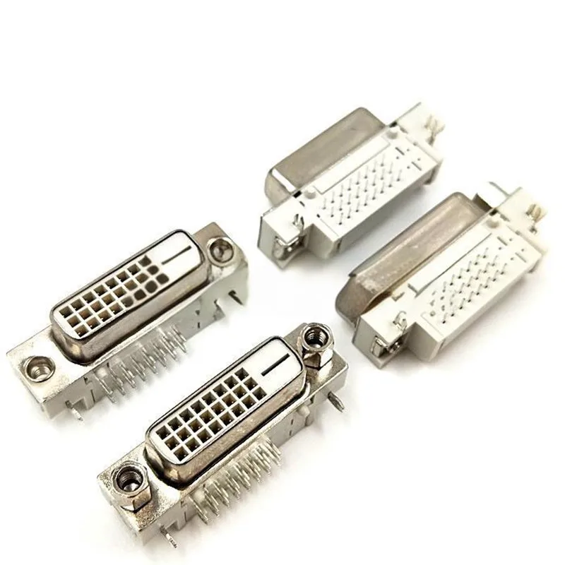 

5PCS DVI 24+1/5 Interface 90/180-Degree Straight/Bent Pin Vertical/Horizontal Mount Female Header for Computer Monitors