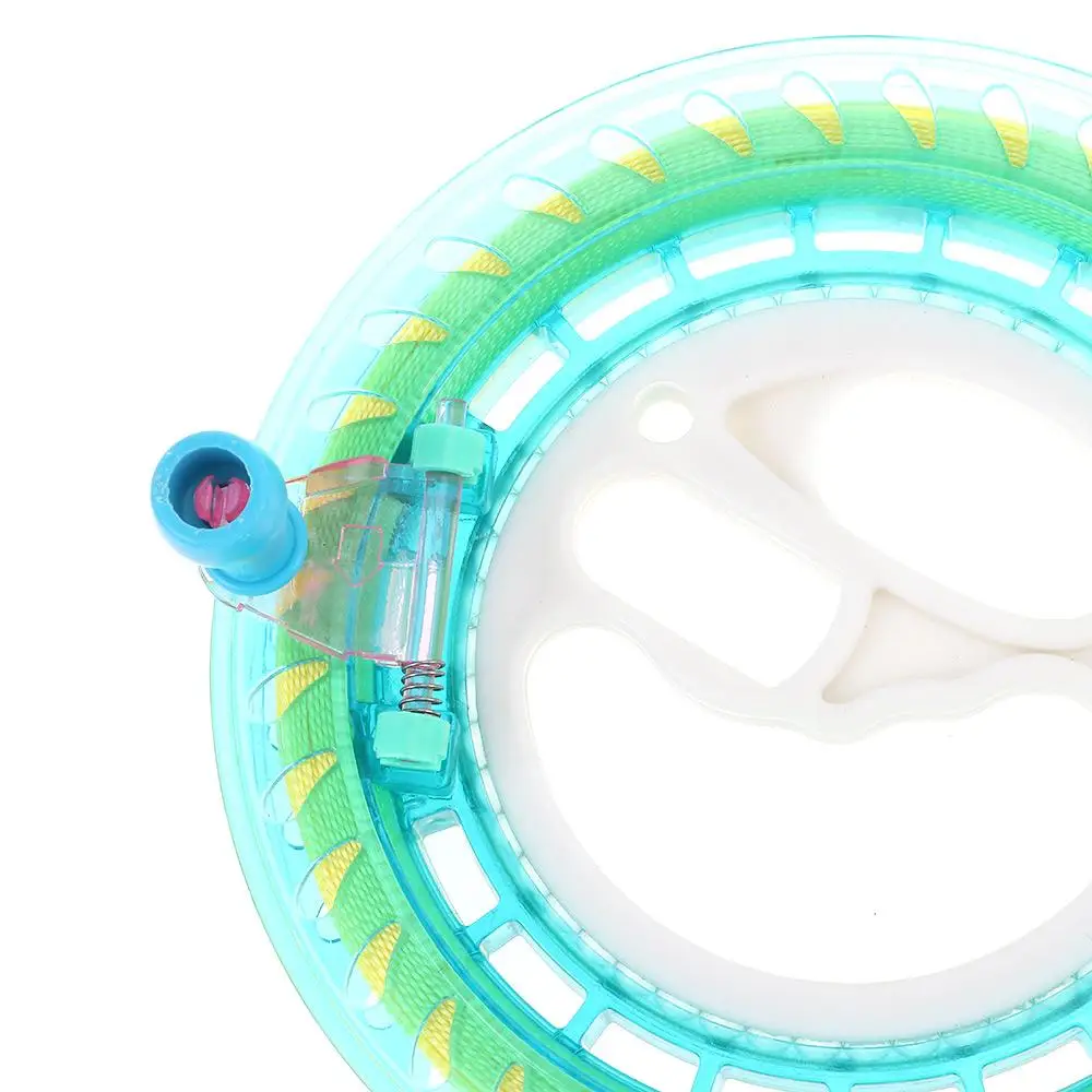 Grip Fying Kites Round Blue String Flying Winder Fire Wheel Kite Reel Handle Tool