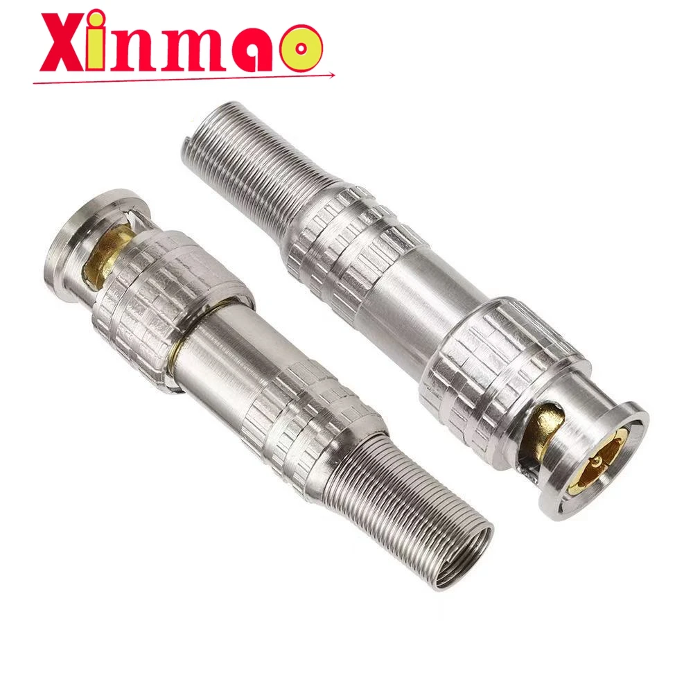2/5PCS BNC connector simulation monitoring camera 75-3-5 video cable plug BNC male copper core video tail wire Q9 head