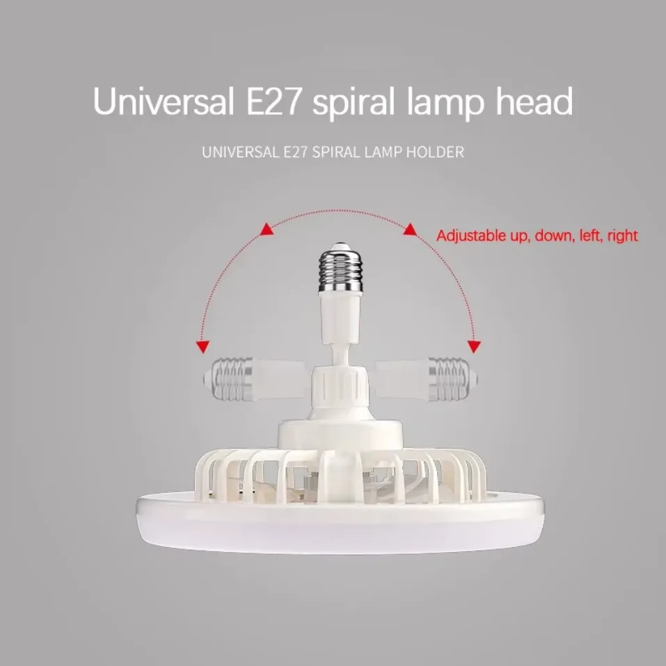 2 In 1 Energy Saving Remote Control Ceiling Fan Lamp Infinitely Dimmable E27 Base Bottom Noise Mute LED Decorative Light