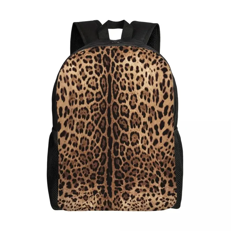 Sac à dos imprimé léopard 3D personnalisé pour hommes et femmes, sacs de voyage, cartable, convient pour ordinateur portable 15 ", peau d'animal, garçons, filles, collège, école