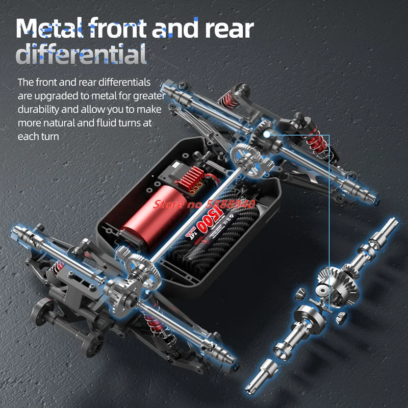 Professional 1:16 70KM/H Brushless RC Racing Car Full Scale 4WD Buggy Off-Road Remote Control Drift Vehical Car Toys Gfit Kid