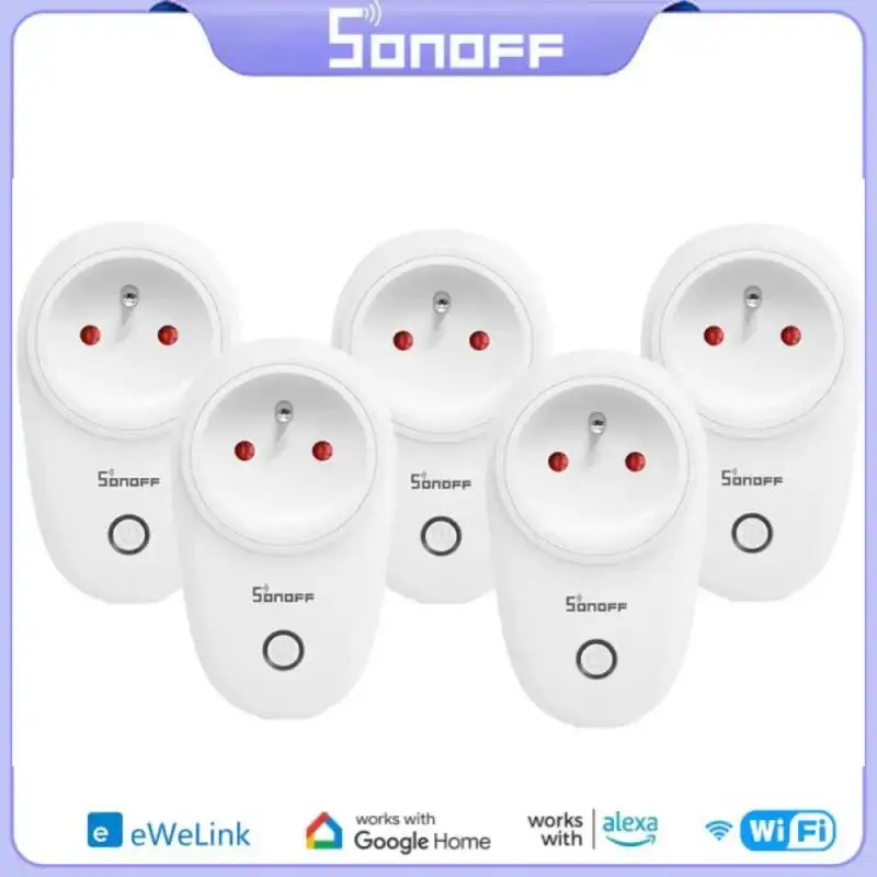 

Смарт-розетка Sonoff S26R2 с поддержкой Wi-Fi, Ду через приложение Ewelink