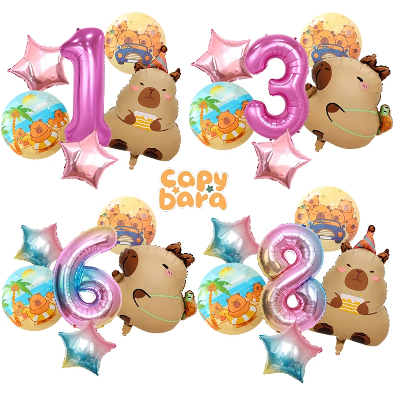 Воздушные-шары-с-капибарой-на-день-рождения-kawaii-capibara-digit-1-10-воздушный-шар-новый-воздушный-шар-с-раскрыванием-пола-детский-душ-вечерние-украшения-дома-детские-игрушки-подарок