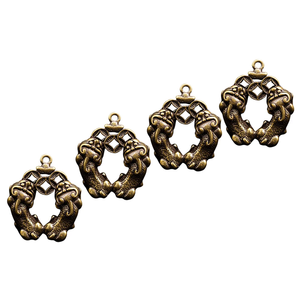 

4pcs Coin Pi Keychain Creative Pendant Lightweight Durable Creative Pendant Decorative Bag Charm Key Ring Accessories