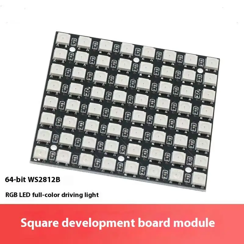 

1Pcs Built In Full-color Driver Color Light Development Board WS2812 LED 5050 RGB 8x8 64 Bit LED Matrix Module For Arduino