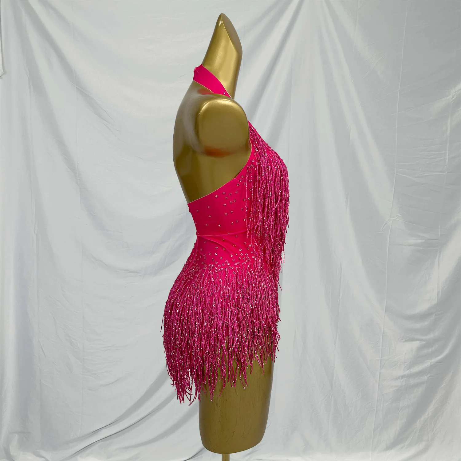 Xinliusu 9-Farben-Trikot mit glitzernden Diamanten und Quasten, Nachtclub, Tanzshow, Bühnenkleidung, Stretch-Body, Party, Sängerin-Outfit