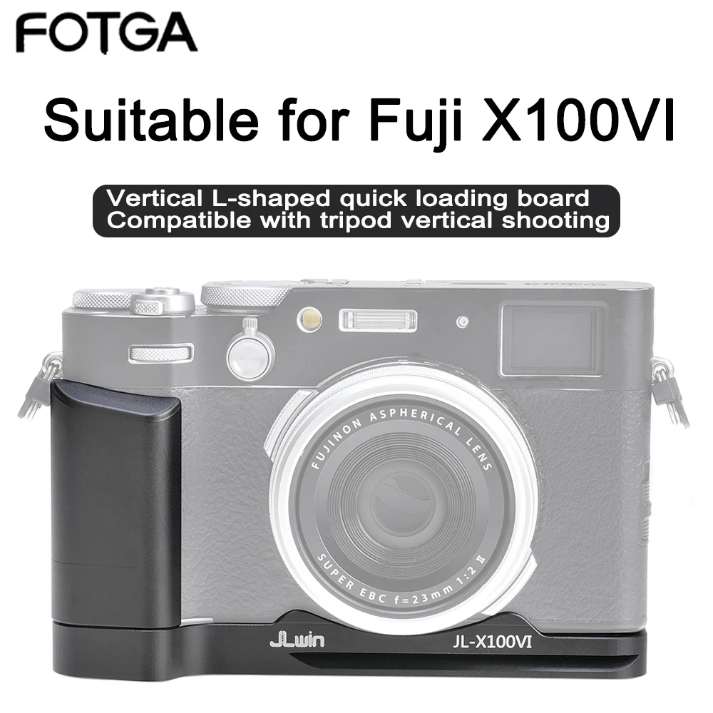 

FOTGA For Fujifilm X100VI Camera L Shaped Quick Release Plate Live Stream Photography Vlog Expansion Bracket Camera Grip Camera