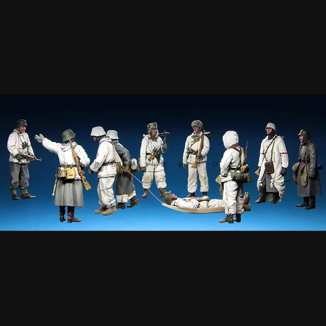 

Модель солдата из смолы 1/35 года, бесцветная и самособранная Фигурка (10 человек)