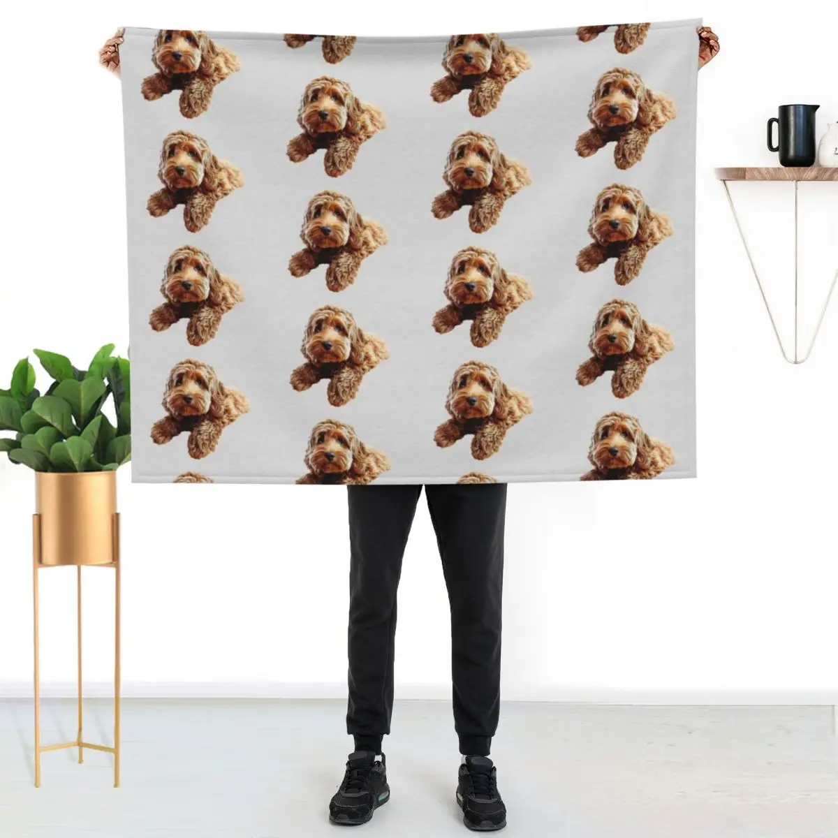 Doodle Cockerpoo Cockapoo Spoodle Cute Puppy Dog Throw Blanket Beach Nap Designers Moving funny gift Softest Blankets