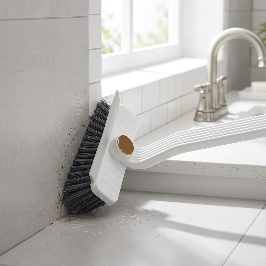 

Deep Cleaning Grout Brush, Long Non-Slip Handle, Hanging Design, Great for Tile & Floor Gap Dirt Removal