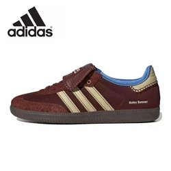 Chaussures de dehors Rétro Polyvalentes et Décontractées, Baskets en Nylon, Adidas Samba, Pays de Galles, Bonner, Renard, Marron, Gazelle d'Entraînement Allemand