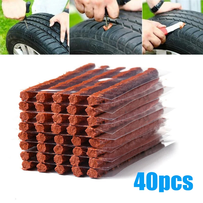 Tire Repair Plugs Car Motorcycle Bicycle Truck Tubeless Tire Puncture Repair Strip Seal Tools Vacuum Tyre Repair Rubber Strips