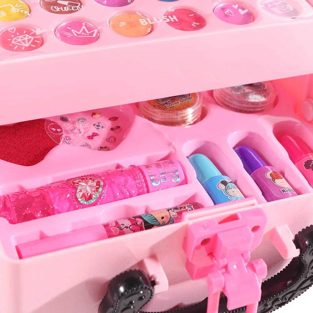 Play House Batom Maquiagem Infantil Sombra de Olho Portátil Crianças Conjunto de Beleza Cosmética Segurança Kit de Maquiagem Não Tóxico Ferramenta de Maquiagem