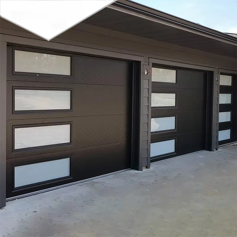 Master Well Wholesale Cheap Price Automatic Residential Modern Overhead Insulated Steel Sectional Garage Doors With High Quality